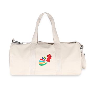 ROOSTER. HEN. CHICK. ANIMAL. ANIMALS. NATURE - Recycled Canvas Sports Bag by Stanley/Stella - natural - Front