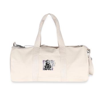 Ich muss nicht immer im Mittelpunkt stehen - Recycelte Canvas-Sporttasche von Stanley/Stella - Naturweiß - Vorne