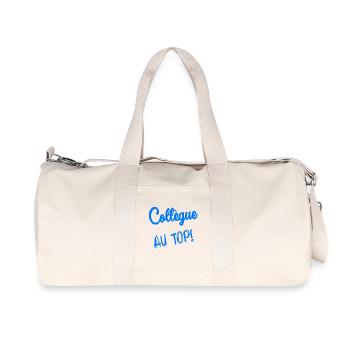 COLLEGUE. DEPART. EMPLOI. HUMOUR. MANAGER. CHEF - Sac de sport en toile recyclée Stanley/Stella - blanc naturel - Devant