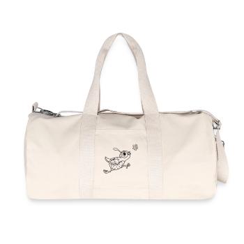 Ausmalbild Vogel mit Schmetterling - Recycelte Canvas-Sporttasche von Stanley/Stella - Naturweiß - Vorne