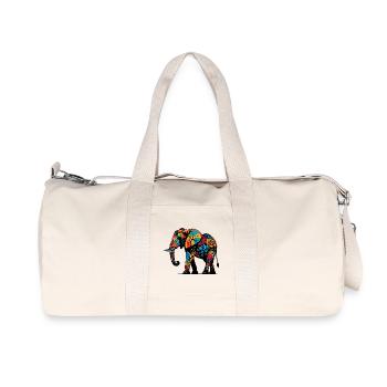 Elephant - Recycled Canvas Sports Bag by Stanley/Stella - natural - Front