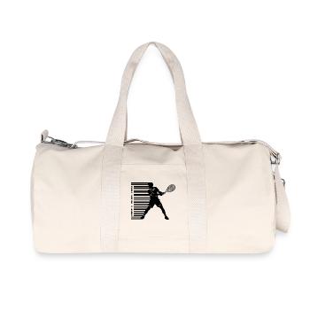 Tennis Silhouette Hoodie Dark - Recycled Canvas Sports Bag by Stanley/Stella - natural - Front