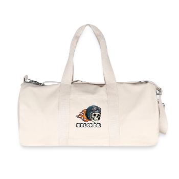 Ride or The Skull Helmet - Recycled Canvas Sports Bag by Stanley/Stella - natural - Front