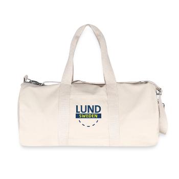 Lund, Schweden, Citymärke - Recycelte Canvas-Sporttasche von Stanley/Stella - Naturweiß - Vorne