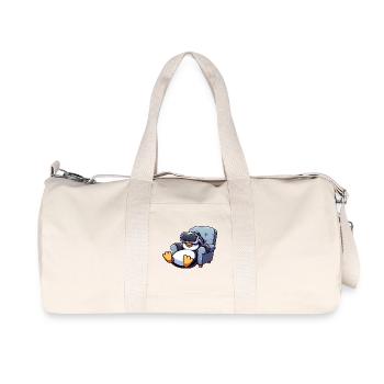 Pinguin Virtual Reality Gamer Zocker Chillen - Recycelte Canvas-Sporttasche von Stanley/Stella - Naturweiß - Vorne