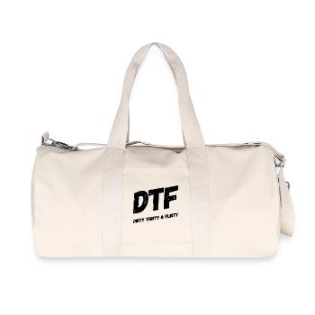 Dirty Thirty Flirty DTF 30th Birthday - Recycled Canvas Sports Bag by Stanley/Stella - natural - Front