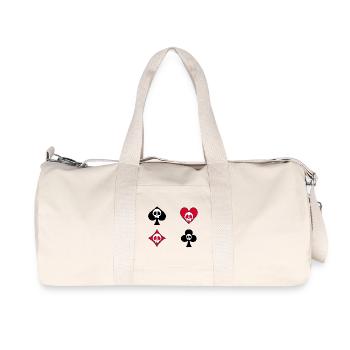 Crâne sur Cartes de Jeu - Sac de sport en toile recyclée Stanley/Stella - blanc naturel - Devant