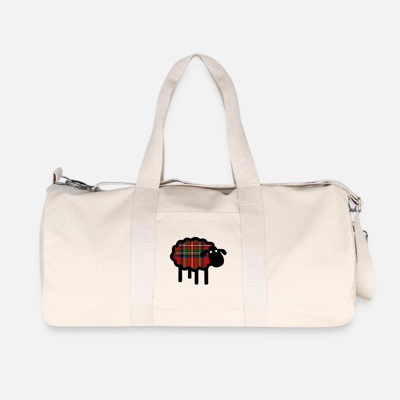Tartan-Schaf-Silhouette - Recycelte Canvas-Sporttasche von Stanley/Stella - Naturweiß