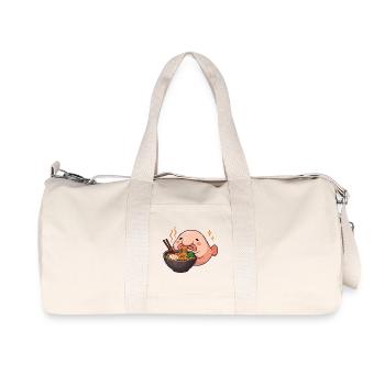 Blob fish with noodles Ramen kawaii Blob fish - Recycled Canvas Sports Bag by Stanley/Stella - natural - Front