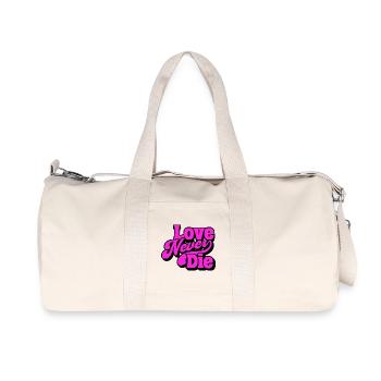 Love Never Die – Bold Statement Typography - Recycled Canvas Sports Bag by Stanley/Stella - natural - Front