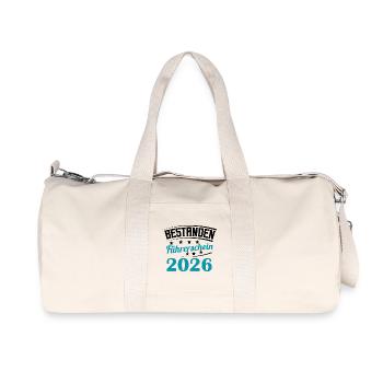 Driving License 2026 Driving Test Driving License Test - Recycled Canvas Sports Bag by Stanley/Stella - natural - Front