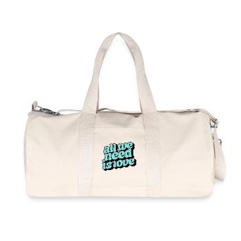 Tout ce dont tu as besoin, c’est d’aimer Retro - Sac de sport en toile recyclée Stanley/Stella - blanc naturel - Devant