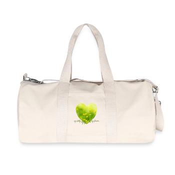 Jardin de cœur jaune avec fleurs jaunes - Sac de sport en toile recyclée Stanley/Stella - blanc naturel - Devant