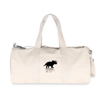 Profil Triceratops – Faits sur les dinosaures - Sac de sport en toile recyclée Stanley/Stella - blanc naturel - Devant