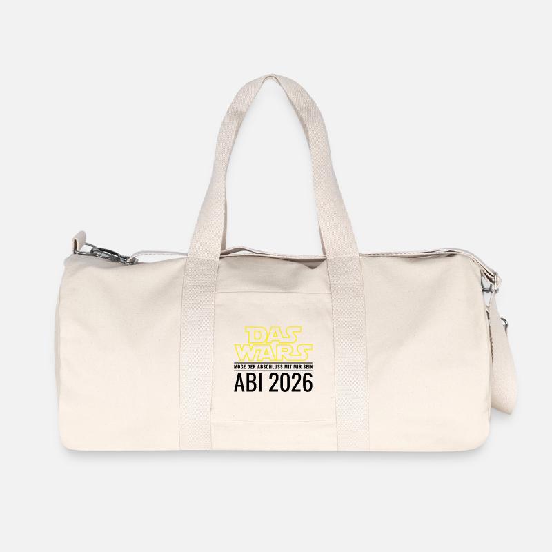 Abi 2026 Das wars Möge der Abschluss mit mir sein - Recycelte Canvas-Sporttasche von Stanley/Stella - Naturweiß
