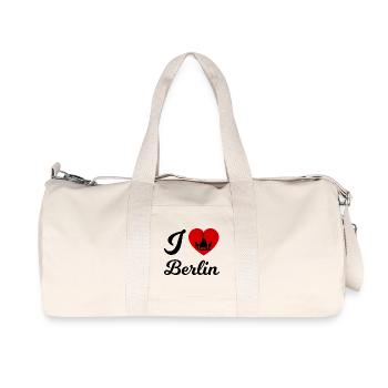 Berlin Heart Carriage Silhouette - Recycled Canvas Sports Bag by Stanley/Stella - natural - Front