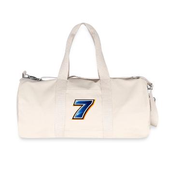 Maillot de football numéro 7 design sportif - Sac de sport en toile recyclée Stanley/Stella - blanc naturel - Devant