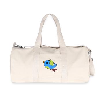 Little Blue Bird - Recycled Canvas Sports Bag by Stanley/Stella - natural - Front