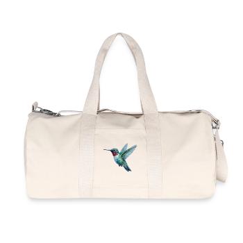 Mosaïque de Colibri - Cadeau artistique d’oiseau - Sac de sport en toile recyclée Stanley/Stella - blanc naturel - Devant