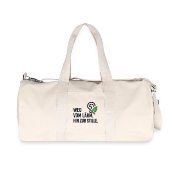 Ruheweg: Von Lärm Zur Stille - Recycelte Canvas-Sporttasche von Stanley/Stella - Naturweiß - Vorne