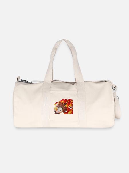 Herbstfeuer Blattkrone Gesicht - Recycelte Canvas-Sporttasche von Stanley/Stella - Naturweiß