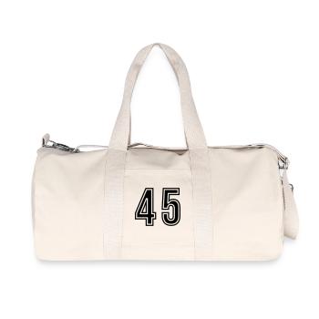 Symbole du chiffre 45 - Sac de sport en toile recyclée Stanley/Stella - blanc naturel - Devant