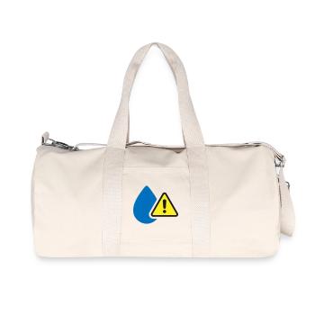 Avertissement de fuite d’eau Symbole d’humidité icône solide - Sac de sport en toile recyclée Stanley/Stella - blanc naturel - Devant