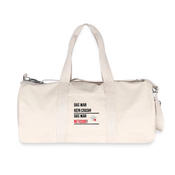 Das war kein Crash das war netcode V2 - Recycelte Canvas-Sporttasche von Stanley/Stella - Naturweiß - Vorne