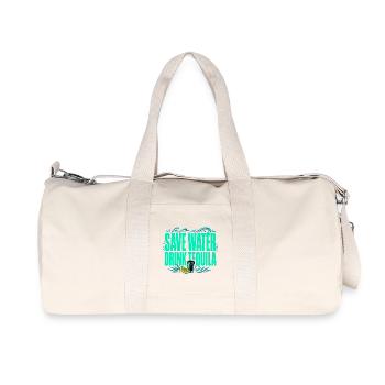 Spare Wasser, trink Tequila - Lustiges Shirt - Recycelte Canvas-Sporttasche von Stanley/Stella - Naturweiß - Vorne