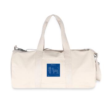 Technical Cats Illustration - Recycled Canvas Sports Bag by Stanley/Stella - natural - Front