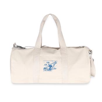 MTB Blueprint: Full-Suspension Frame Tech - Recycled Canvas Sports Bag by Stanley/Stella - natural - Front