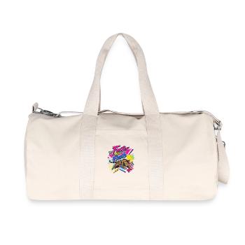 Retro 90s Bengal Cat Sprint - Recycled Canvas Sports Bag by Stanley/Stella - natural - Front