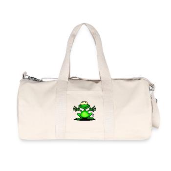 Frosch - Recycelte Canvas-Sporttasche von Stanley/Stella - Naturweiß - Vorne