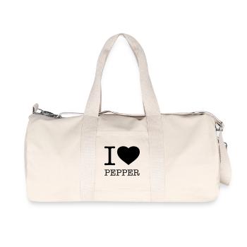 I LOVE PEPPER Pfeffer - Recycled Canvas Sports Bag by Stanley/Stella - natural - Front