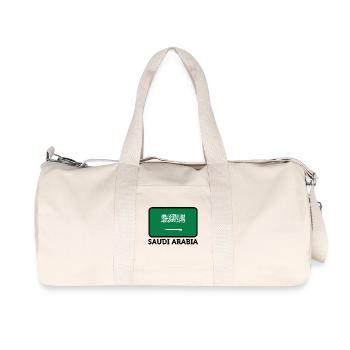 Nationalflagge von Saudi-Arabien - Recycelte Canvas-Sporttasche von Stanley/Stella - Naturweiß - Vorne