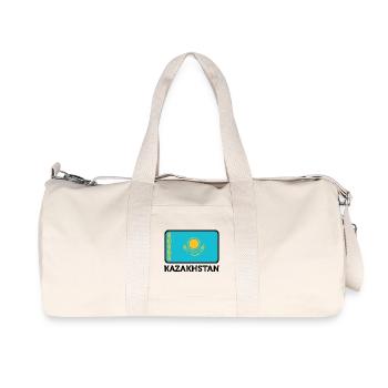 Drapeau national du Kazakhstan - Sac de sport en toile recyclée Stanley/Stella - blanc naturel - Devant