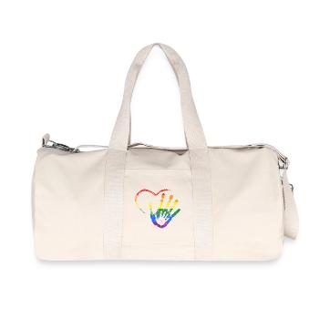 RAINBOW MAIN DANS LA MAIN - Sac de sport en toile recyclée Stanley/Stella - blanc naturel - Devant