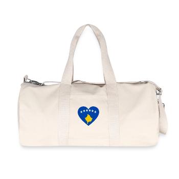 Love Love gift Kosovo balkan kosovar - Recycled Canvas Sports Bag by Stanley/Stella - natural - Front