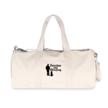 Herrchen aus Berufung, Hund, Tier, Geschenk - Recycelte Canvas-Sporttasche von Stanley/Stella - Naturweiß - Vorne