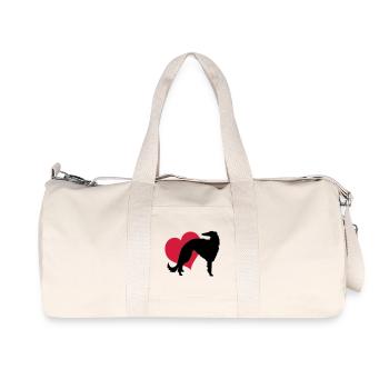 Borzoi my love - Recycled Canvas Sports Bag by Stanley/Stella - natural - Front