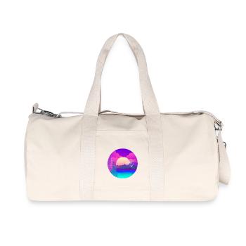 Lake in the mountains with forest at sunset - Recycled Canvas Sports Bag by Stanley/Stella - natural - Front