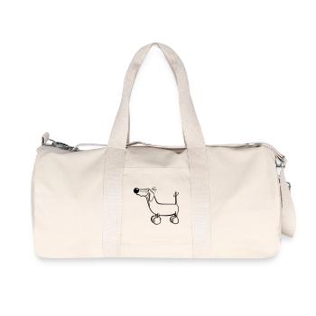 Der Dackel - Recycelte Canvas-Sporttasche von Stanley/Stella - Naturweiß - Vorne
