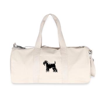 Schnauzer - Recycelte Canvas-Sporttasche von Stanley/Stella - Naturweiß - Vorne