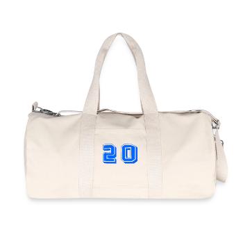 20 JAHRE. 20-jähriges JUBILÄUM. JUBILÄUM 20 JAHRE. 20 - Recycelte Canvas-Sporttasche von Stanley/Stella - Naturweiß - Vorne