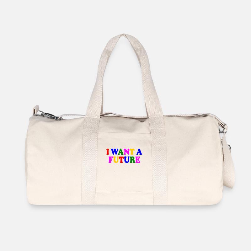I want a future - Recycelte Canvas-Sporttasche von Stanley/Stella - Naturweiß