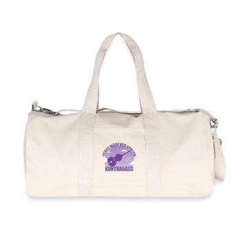 Kontrabass Instrument Musikerin Mädchen Geschenk - Recycelte Canvas-Sporttasche von Stanley/Stella - Naturweiß - Vorne
