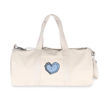 boulderliebe blau - Recycelte Canvas-Sporttasche von Stanley/Stella - Naturweiß - Vorne