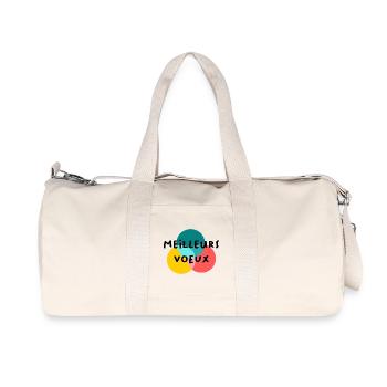 BONNE ANNEE. SAINT SYLVESTRE. NOUVELLE ANNÉE - Sac de sport en toile recyclée Stanley/Stella - blanc naturel - Devant