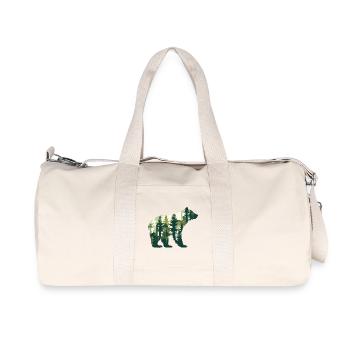 Bear, Forest, Wildlife, Animal, Nature, Bears - Recycled Canvas Sports Bag by Stanley/Stella - natural - Front