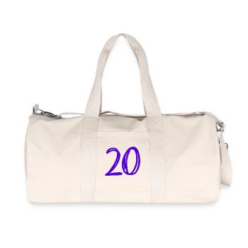 20. 20 ANS. 20e ANNIVERSAIRE. ANNIVERSAIRE 20 ANS. - Sac de sport en toile recyclée Stanley/Stella - blanc naturel - Devant
